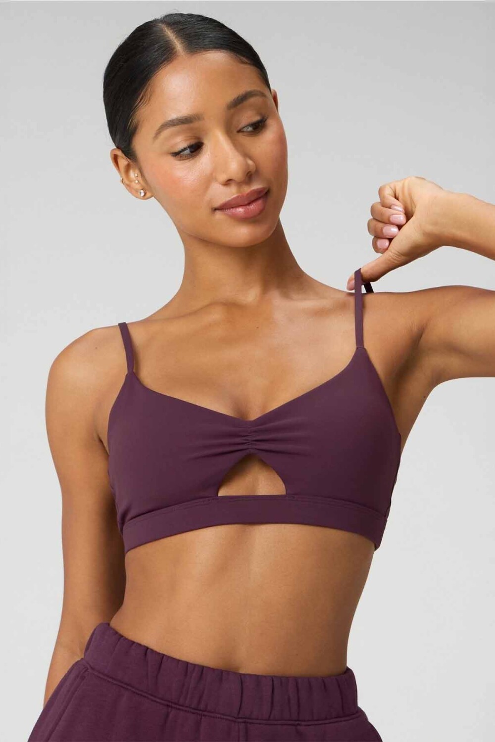 Bra Deportivo PureLuxe Keyhole Low Impact Mujer Oxblood