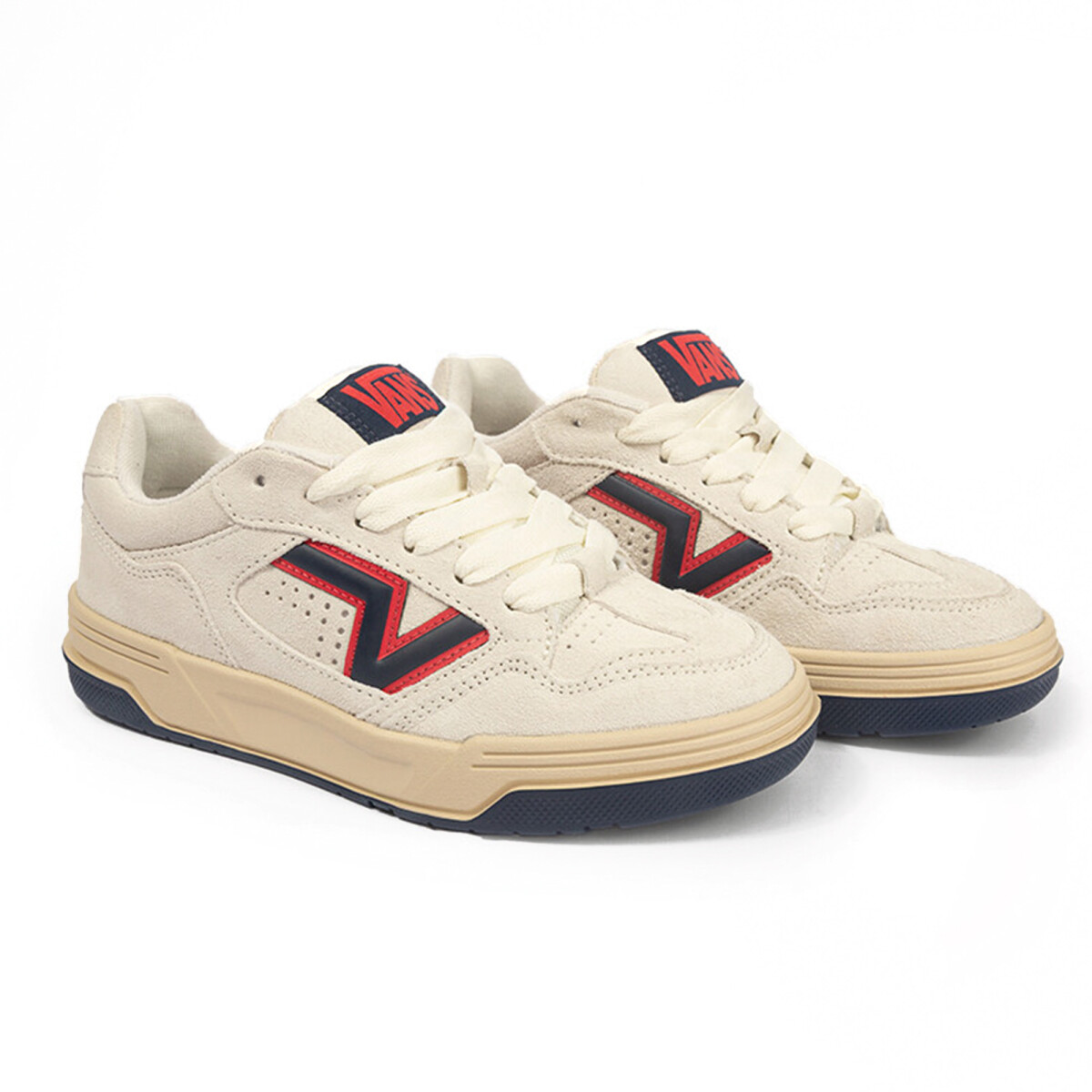 Championes Vans Upland VNTG Hombre VN000D70YF91 - Blanco-rojo 
