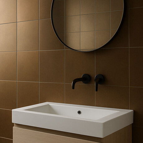 Ceramica Para Pared Bronze Satinado 25X25 Baldocer GAMAS DE MARRON