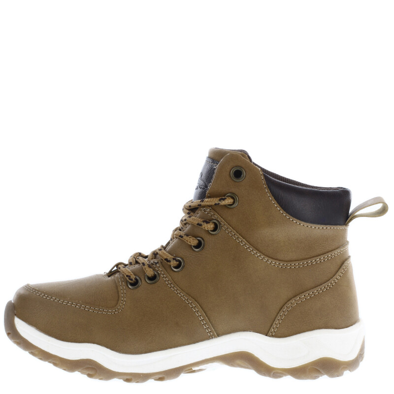 Bota de Niño Croco Kids Botita SANTI acordonada Marrón Camel