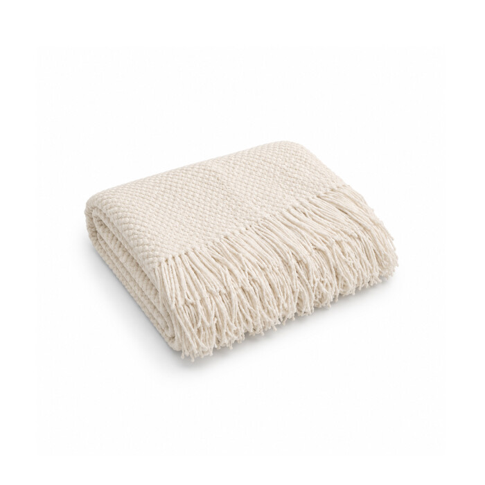 Manta para Sillón y Cama Marfil