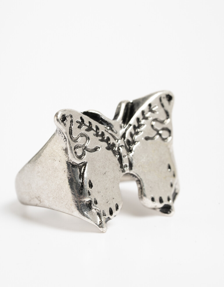 Anillos Medianos y Grandes Folk Anillo Mariposa Boho - Dorado Antique Gold