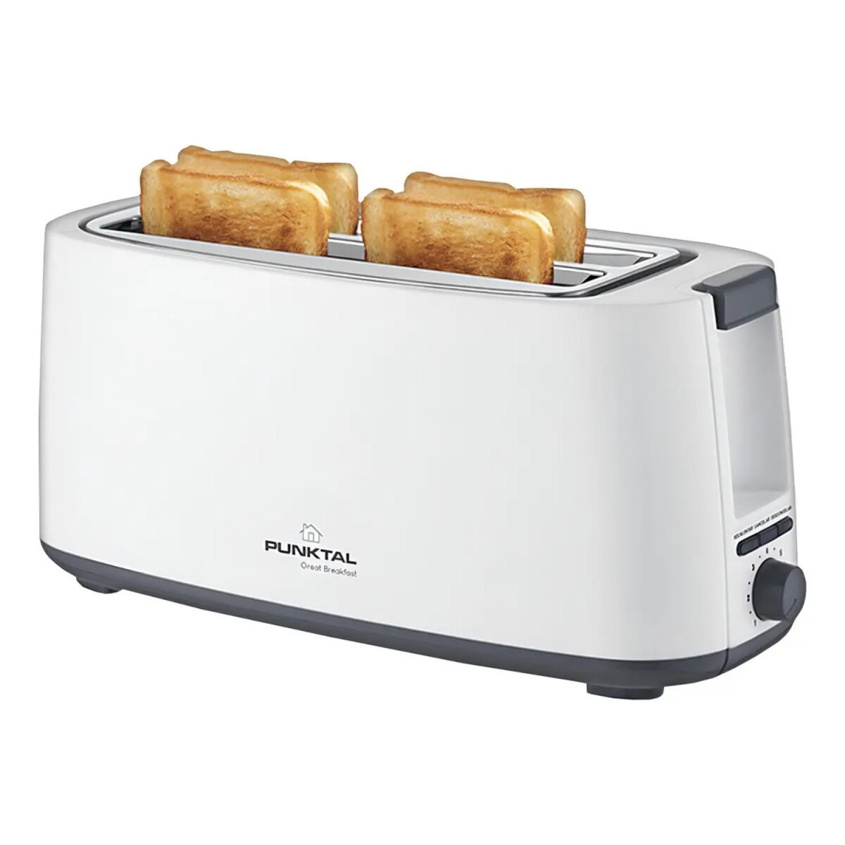 Tostadora Punktal 4 Panes 1400W 7 Niveles Blanca 