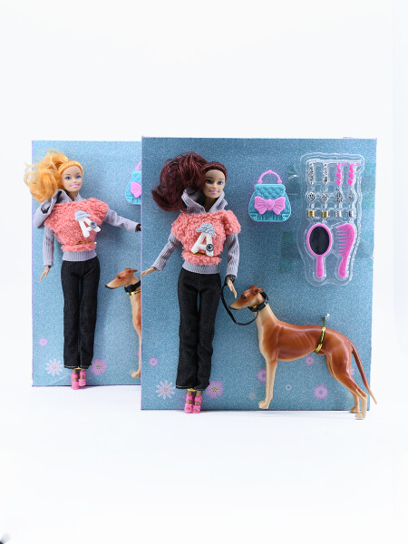 EMMA CON GALGO ROSADO