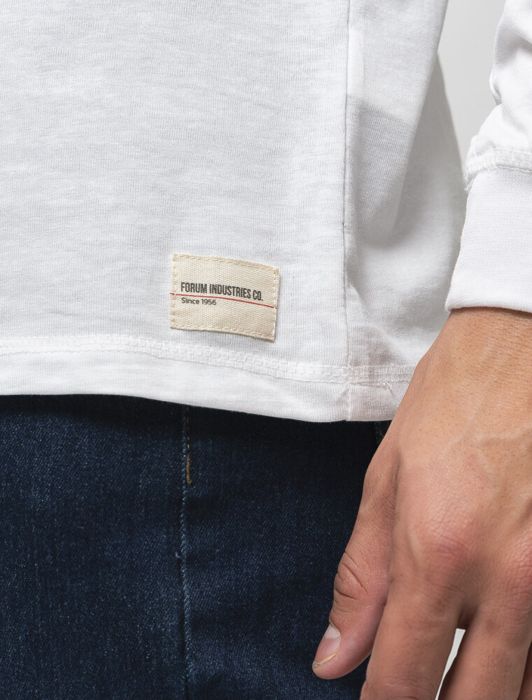 Remera Manga Larga Algodón Blanco