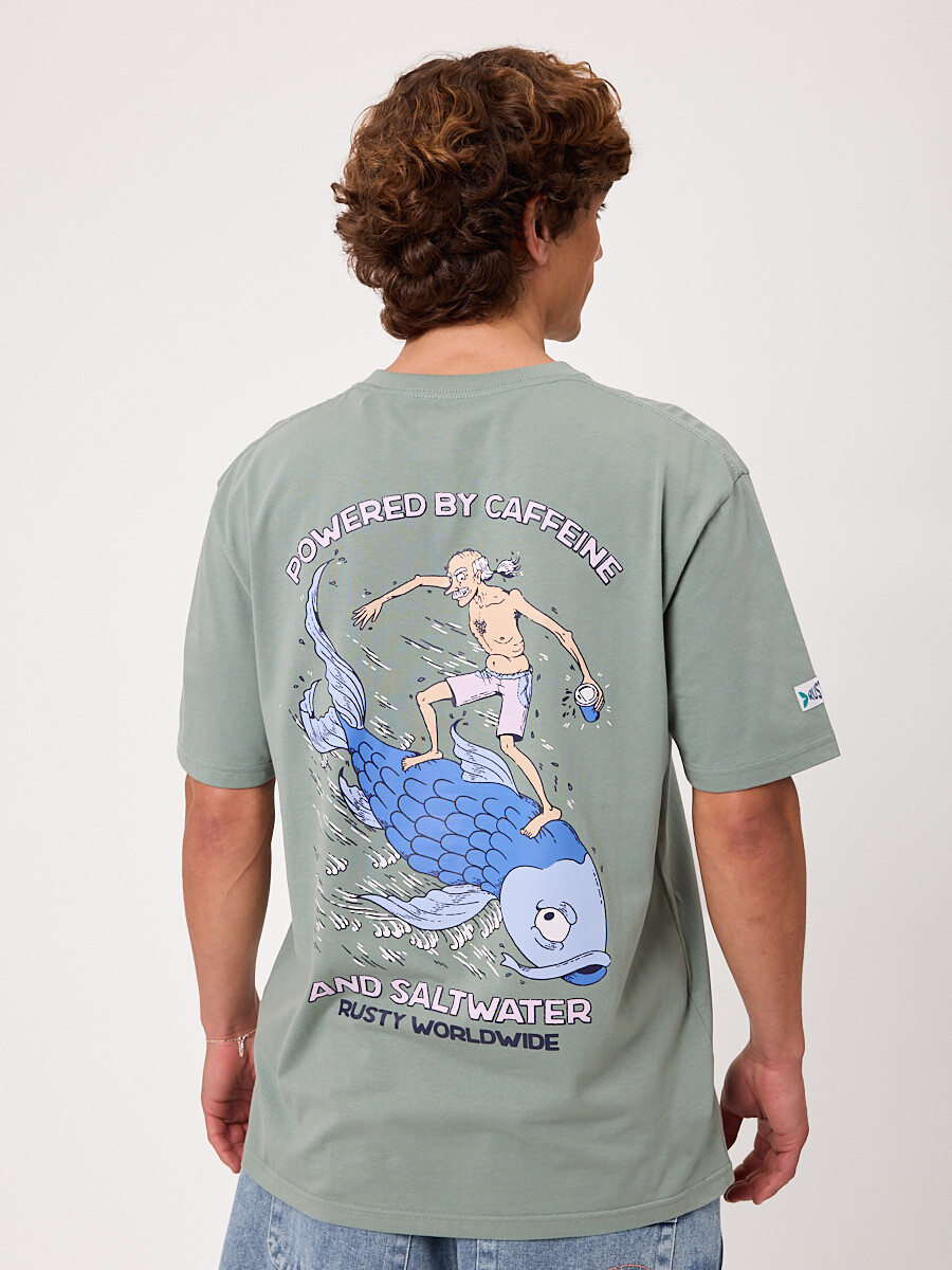 T-SHIRT GERONI RUSTY - Verde Seco 