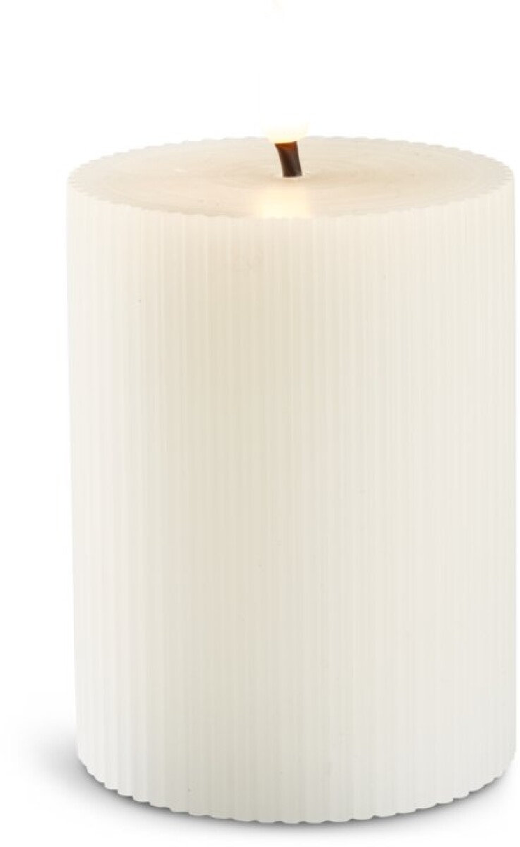 Vela pilar LED navideña GALAR Ø8xA10 cm/temporizador blanco 