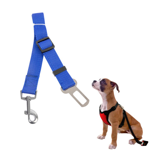 Cinturón De Seguridad Para Perros Regulable Correa Color azul