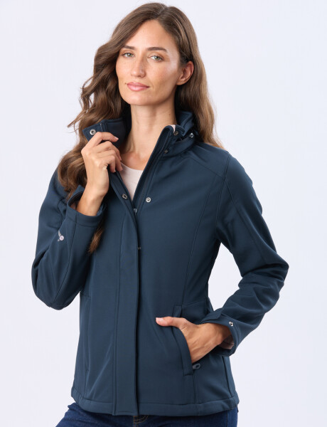 CAMPERA DE NEOPRENO CON CAPUCHA Azul