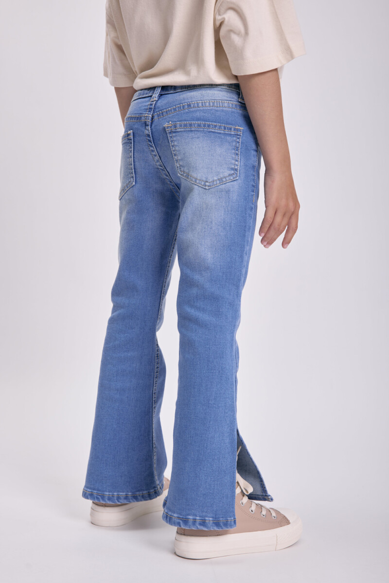 Pantalón jean flare Azul