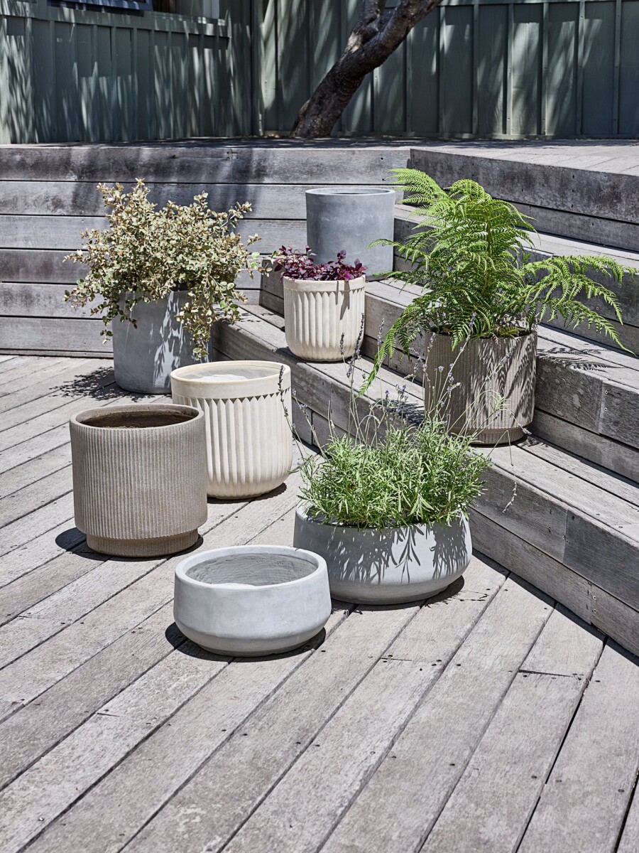 Maceta TERASSE Ø44/36 2u/set gris 