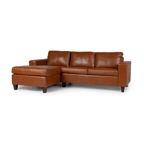 Rinconera Royale - Cuero Básico - Chaise Izquierdo 457 (Brandy)