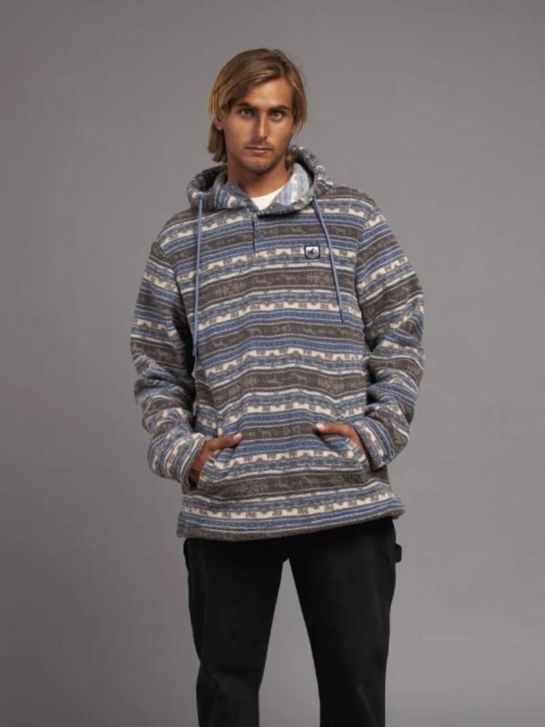 Buzo Hombre Canguro Rusty Azul — Apache