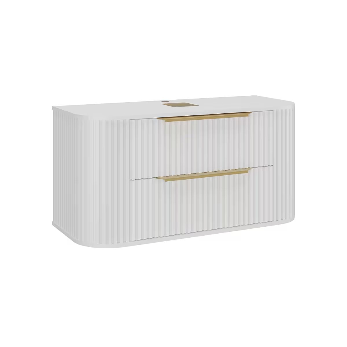 Mueble De Baño Suspendido Alice Blanco 100cm Sin Bacha 