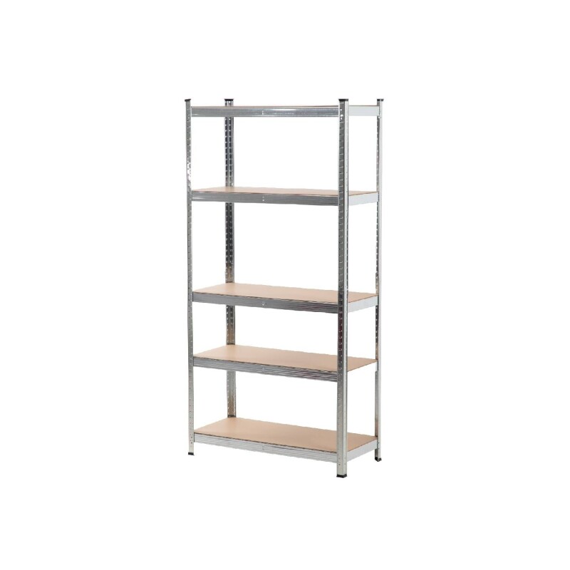 Estanteria Metálica con 5 Estantes Madera MDF 180x90x40cm Gris