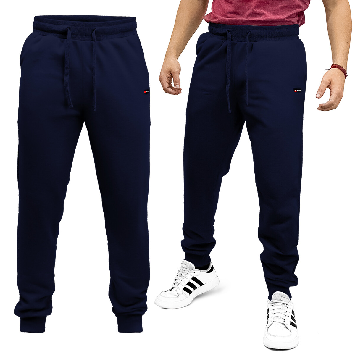 Pantalón Fico Jogging Deportivo Chupín Para Hombre - Azul 