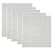 Pack X5 Placas Autoadhesivas Ladrillo Revestimiento Blanco