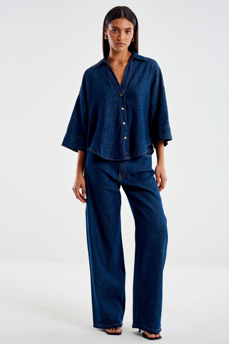 CAMISA DENIM Azul