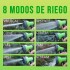 Pistola Riego Rociador 8 Funciones Presión Para Manguera Ax® Color Verde