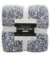 Frazada con Corderito 1 Plaza Home Class 150 x 240 cm Arabesco Azul Marino