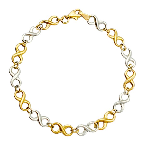 Pulsera Infinito-Oro bajo-Sin Piedra-PU8008 sinpiedra
