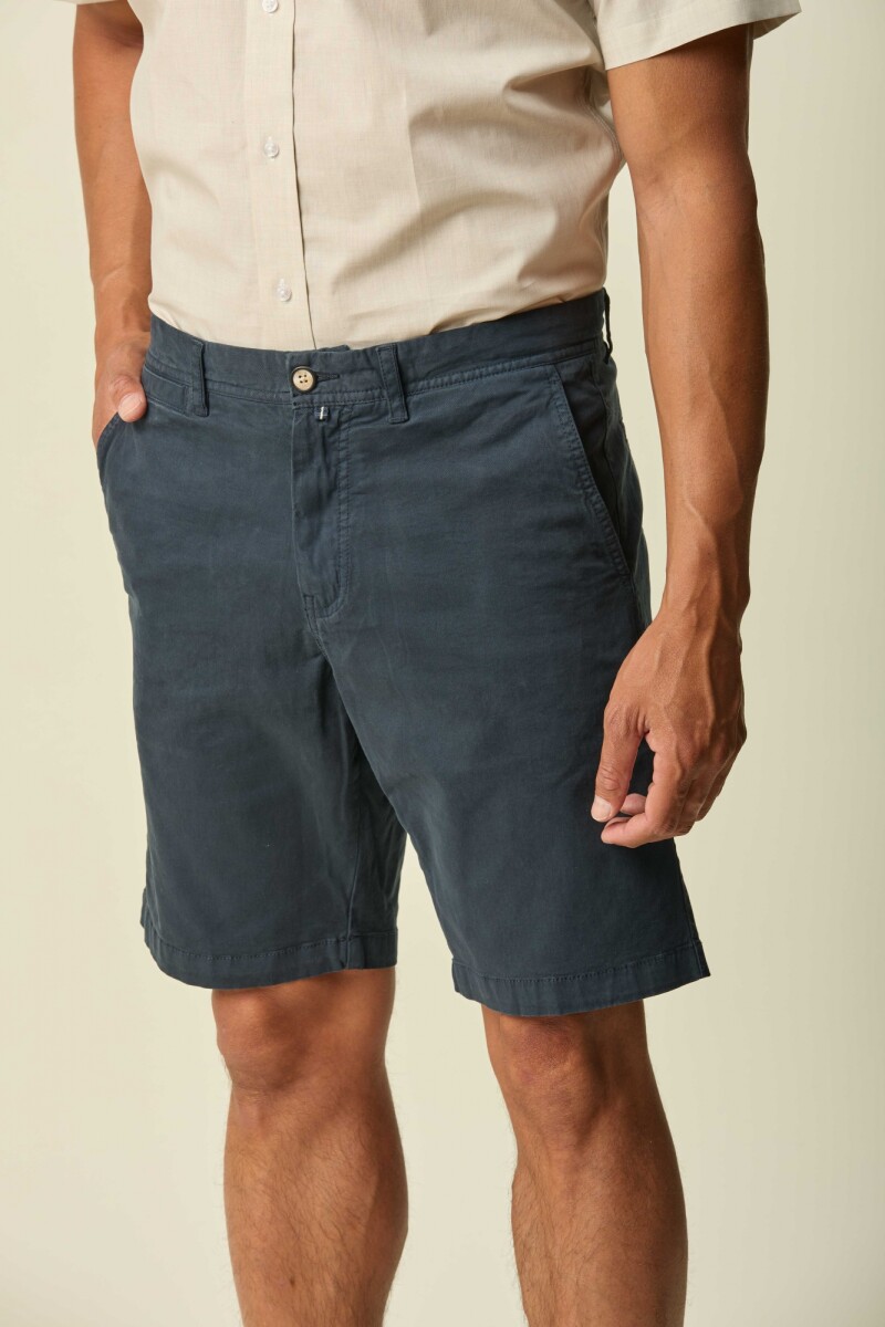 Bermuda Clásica Algodón - Azul 