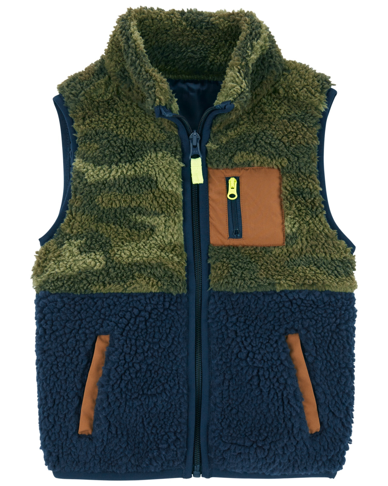 Chaleco de sherpa, diseño camuflado. Talles 2-5T Chaleco de sherpa, diseño camuflado. Talles 2-5T