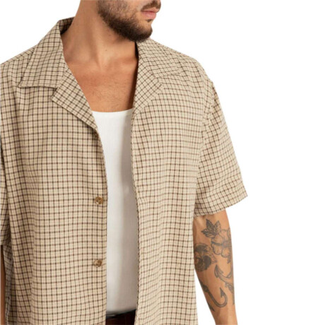 Camisa Rhythm Jeremy Check Beige