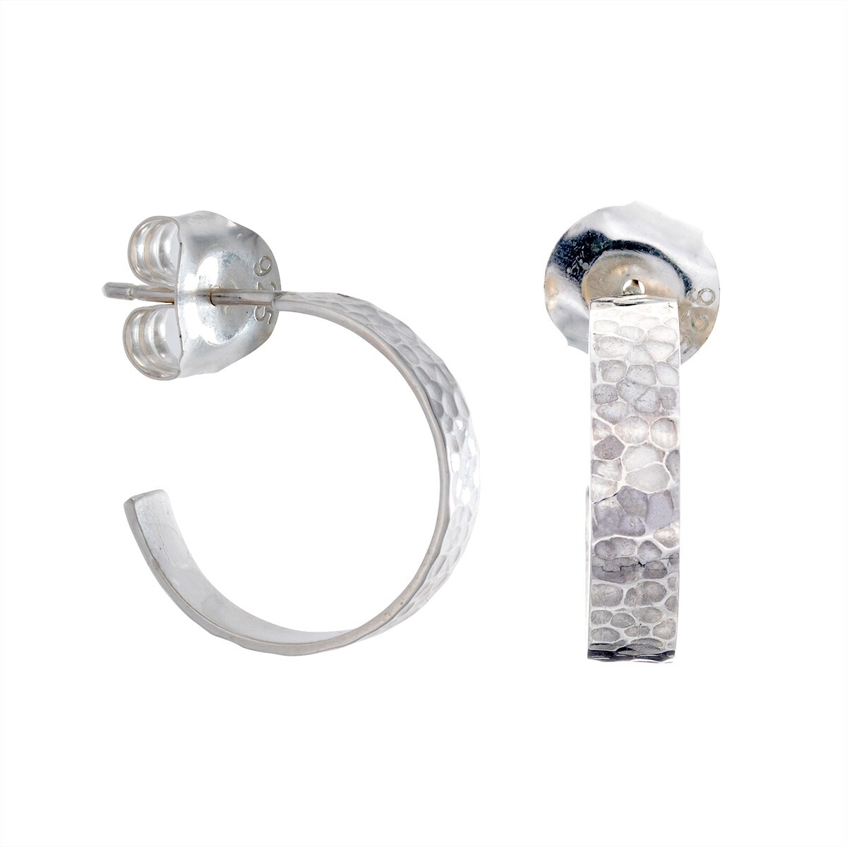 Par de aros de plata 925, ALMA. 