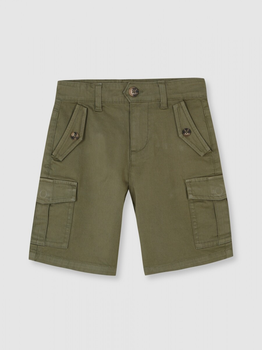 Pantalon Corto Cargo Piedra