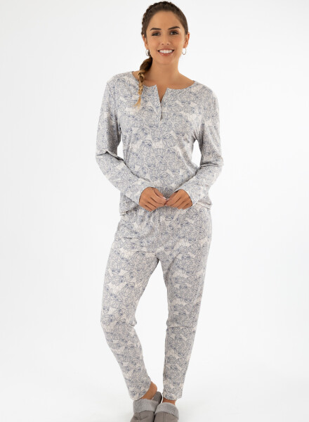 Pijama stitch Gris melange