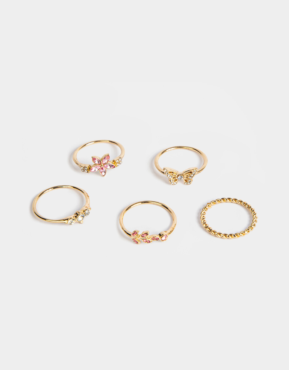 Set De Anillos De Metal 
