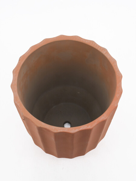 MACETA DECORATIVA CURVA LADRILLO