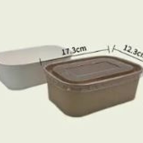 POTE RECTANGULAR POLIPAPEL BLANCO 1000 ML BLANCO