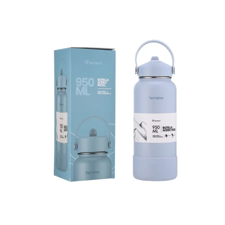 Botella Térmica Terrano con Pico 950mL. CELESTE