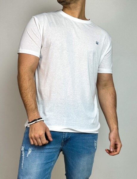 T-shirt lisa con logo bordado Tao Blanco