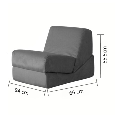 Sillón Sofá Plegable Lumax Modelo Lahti en caja Compactado Gris