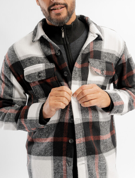 Sobrecamisa franela negro