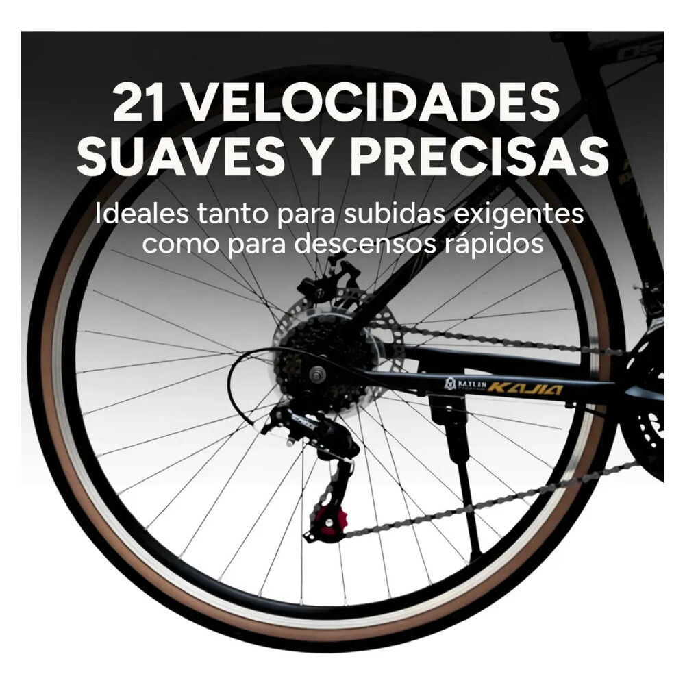 Bicicleta de carrera / ruta rodado 26 con 21 velocidades y freno de disco Negro