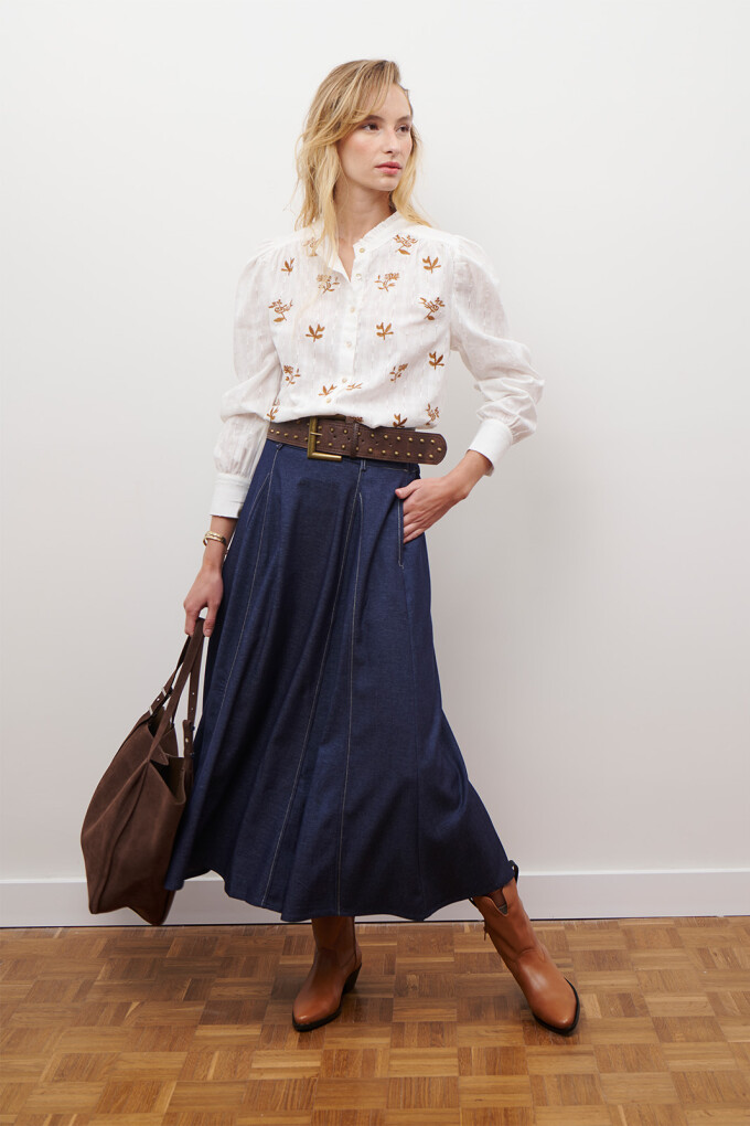 FALDA JEAN TEXTIL AZUL