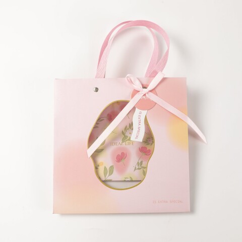 BOLSA DE REGALO CUADRADA FLORES ELEGANTES - M BOLSA DE REGALO CUADRADA FLORES ELEGANTES - M