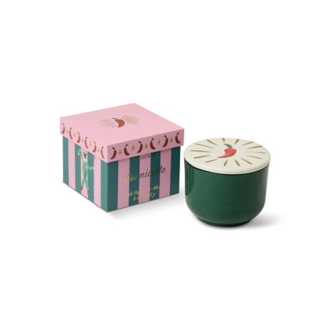 VELACMD Vela De Vidrio Doble Mecha Con Tapa 8oz Paddywax- Chili Pepper & Mango