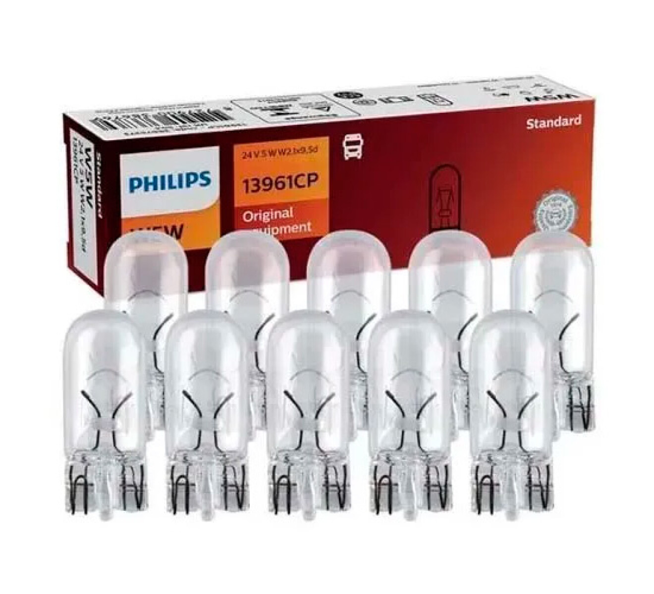 LAMPARA COMBO PACK 10 LAMPARA PHILIPS CIRCUITO IMPRESO 24V 5W 