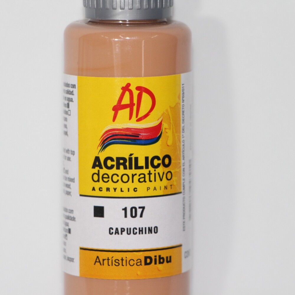 PINTURA ACRILICA ARTISTICA DIBU 60 ML. DIFERENTES COLORES COLOR CAPUCHINO 107