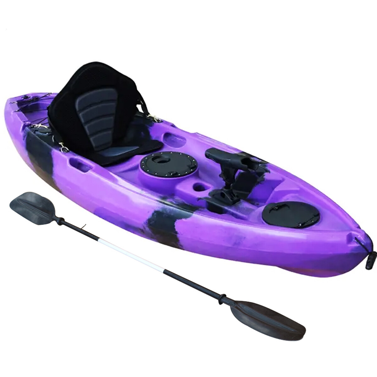 Bote Kayak Piraña Coast Lango Profesional + Asiento + Remo - Violeta 
