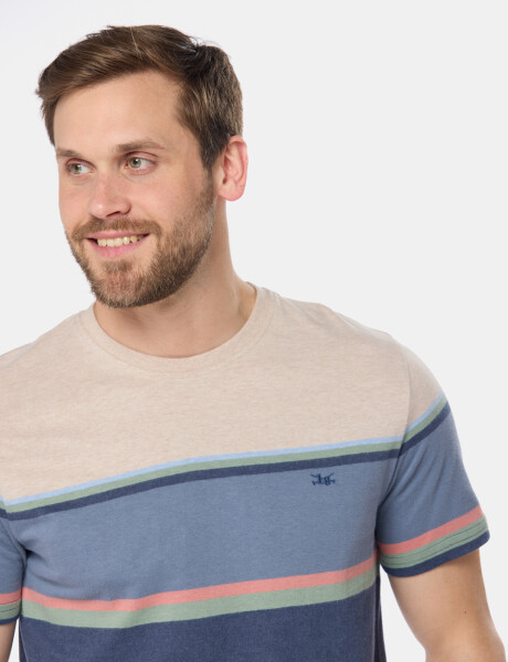 REMERA RAYADA Azul
