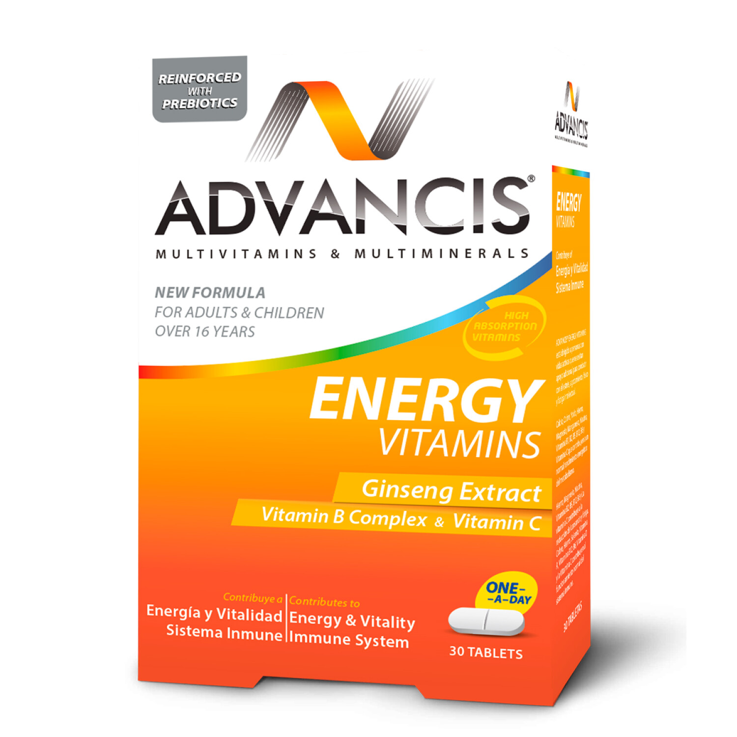 ADVANCIS ENERGY VITAMINS CJ X 30 TABL. — Farmacenter