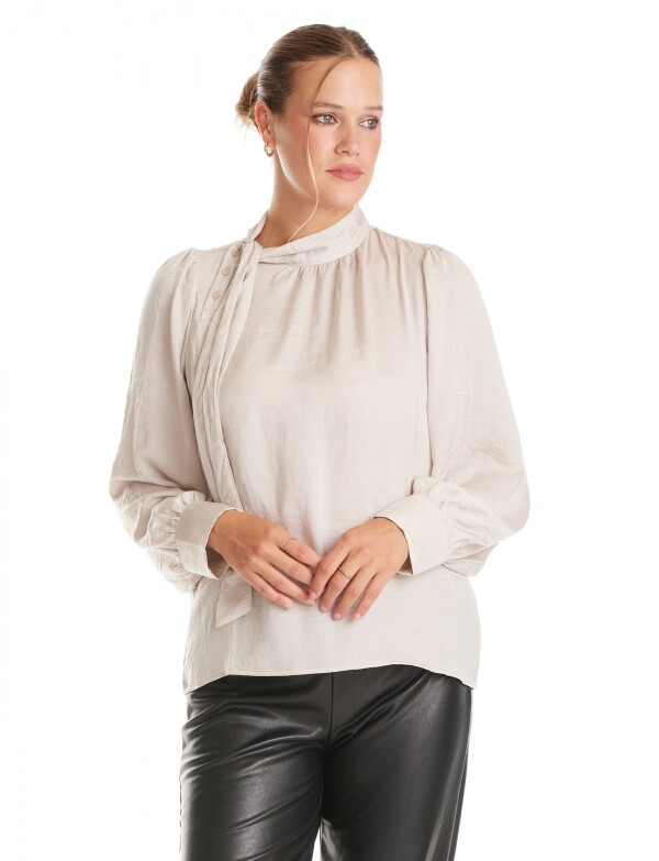 Blusa Lazo & Botones BEIGE CLARO