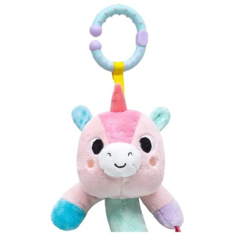 Colgante espiral sonajero unicornio rosa
