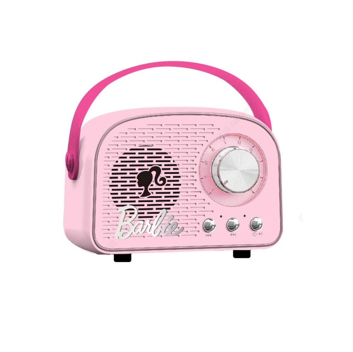 Radio Retro Parlante Mini Inalámbrico Portátil Con Mascota Rosa